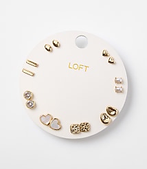 Mother Of Pearl Heart Stud Earring Set carousel Product Image 1