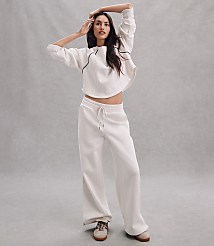 Petite Lou & Grey Piped Elite Fleece Wide Leg Sweatpants carousel Product Image 4