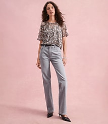 Mid Rise Relaxed Straight Jeans in Grey carousel Product Image 5