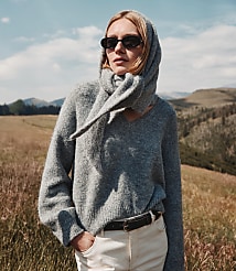 Ribtrim Relaxed V-Neck Sweater carousel Product Image 1