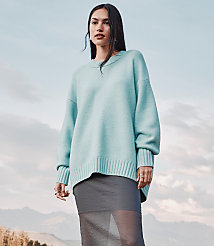 Petite Balloon Sleeve Tunic Sweater carousel Product Image 1