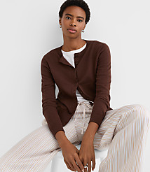 Modern Crew Neck Cardigan carousel Product Image 1