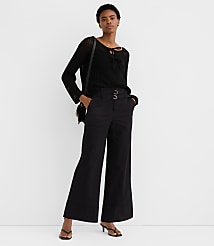 Double Belted Wide Leg Pants carousel Product Image 1