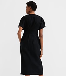 Pleated Barrel Sleeve Midi Pocket Dress carousel Product Image 3