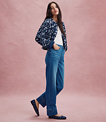 Rivete Unpicked Cuffed High Rise Straight Jeans in Authentic Indigo carousel Product Image 6