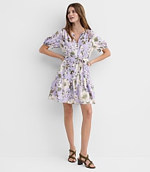 Floral Flounce Mini Pocket Dress carousel Product Image 2