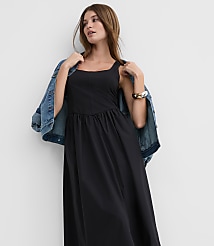 Bustier Mixed Media Midi Pocket Dress carousel Product Image 2