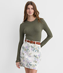 Crochet Trim Pointelle Sweater carousel Product Image 1