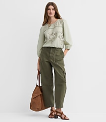 Lace Trim Eyelet Blouse carousel Product Image 4
