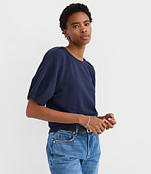 Pleated Puff Sleeve Sweatshirt carousel Product Image 1