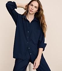 Petite Lou & Grey Seersucker Wanderweave Oversized Pocket Shirt carousel Product Image 2