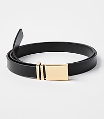 LOFT Versa Plaque Buckle Leather Belt carousel Product Image 1