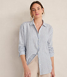 Haven Well Within The Daily Shirt in Linen Stripe carousel Product Image 1