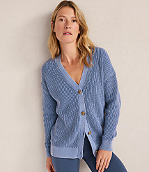 Haven Well Within Garment-Dyed Organic Cotton Shaker Stitch Cardigan carousel Product Image 1