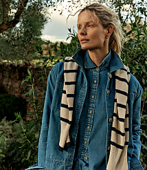 Haven Well Within Organic Cotton Linen Stripe Crewneck carousel Product Image 4