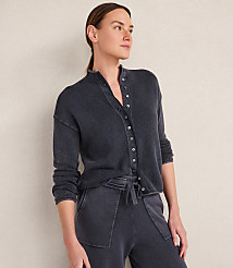Haven Well Within Organic Cotton Roll Neck Cardigan carousel Product Image 1