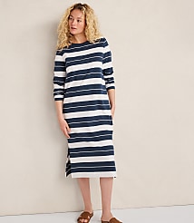 Haven Well Within Organic Cotton Interlock Stripe Midi Dress carousel Product Image 1