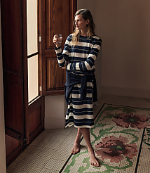 Haven Well Within Organic Cotton Interlock Stripe Midi Dress carousel Product Image 4