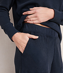 Haven Well Within Organic Cotton Waffle Straight Leg Pants carousel Product Image 3