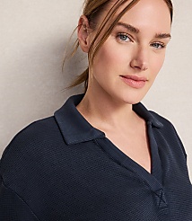 Haven Well Within Organic Cotton Waffle Johnny Collar Top carousel Product Image 3
