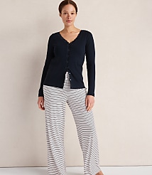 Haven Well Within Organic Cotton Rib Knit Lace Cardigan carousel Product Image 2