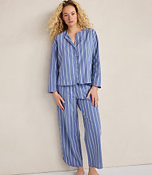 Haven Well Within Organic Cotton Poplin Pinstripe Pajama Pants carousel Product Image 2