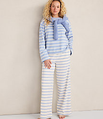 Haven Well Within Brushed Cotton Interlock Stripe Pants carousel Product Image 3