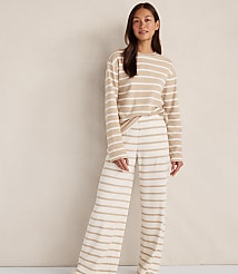 Haven Well Within Brushed Cotton Interlock Stripe Pants carousel Product Image 2