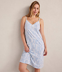 Haven Well Within Organic Cotton Jersey Watercolor Wave Sleep Dress carousel Product Image 1