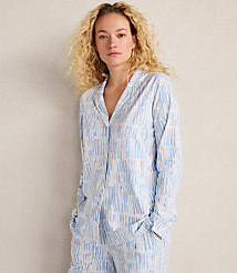 Haven Well Within Organic Cotton Jersey Watercolor Wave Pajama Top carousel Product Image 1