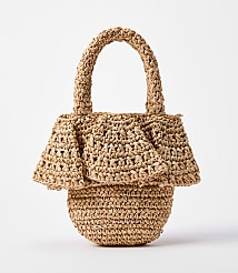 Ruffle Raffia Bag carousel Product Image 1