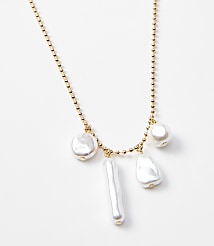 Pearlized Modern Pendant Necklace carousel Product Image 2