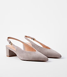 LOFT Versa Suede Slingback Heels carousel Product Image 1
