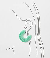 Scalloped Resin Hoop Earrings carousel Product Image 2