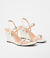 Double Buckle Wedge Sandals carousel Product Image 1