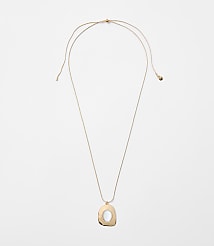 Mother Of Pearl Pull Tie Pendant Necklace carousel Product Image 1