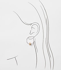 Mixed Metal Knot Hoop Earrings carousel Product Image 2