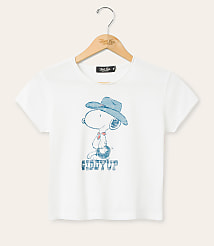 Junk Food Giddy Up Snoopy Vintage Baby Tee carousel Product Image 1