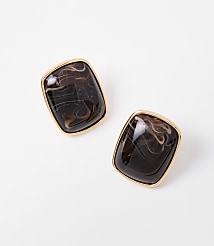 Marbleized Statement Stud Earrings carousel Product Image 1