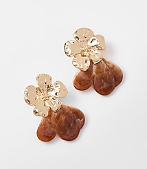 Floral Resin Statement Earrings carousel Product Image 1