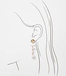 Mother Of Pearl Linear Statement Earrings carousel Product Image 2