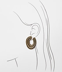 Textured Chunky Hoop Earrings carousel Product Image 2