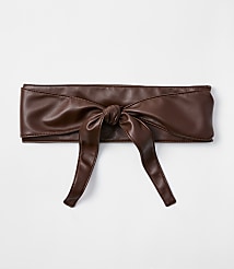 Faux Leather Tie Waist Belt carousel Product Image 1