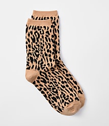 Leopard Print Crew Socks carousel Product Image 1