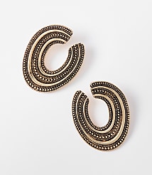 Textured Chunky Hoop Earrings carousel Product Image 1