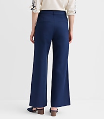 Petite Belted Palmer Wide Leg Pants in Pique carousel Product Image 2