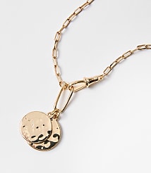 Hammered Coin Charm Necklace carousel Product Image 2