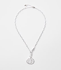 Hammered Coin Charm Necklace carousel Product Image 1