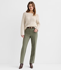 Petite Parker Straight Pants in Twill carousel Product Image 1
