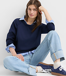 Petite Shirred Shoulder Sweatshirt carousel Product Image 1